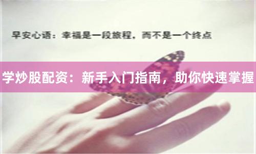 学炒股配资：新手入门指南，助你快速掌握